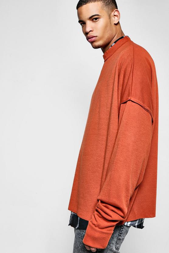 Super Oversized Sweatshirt With Exposed Seams